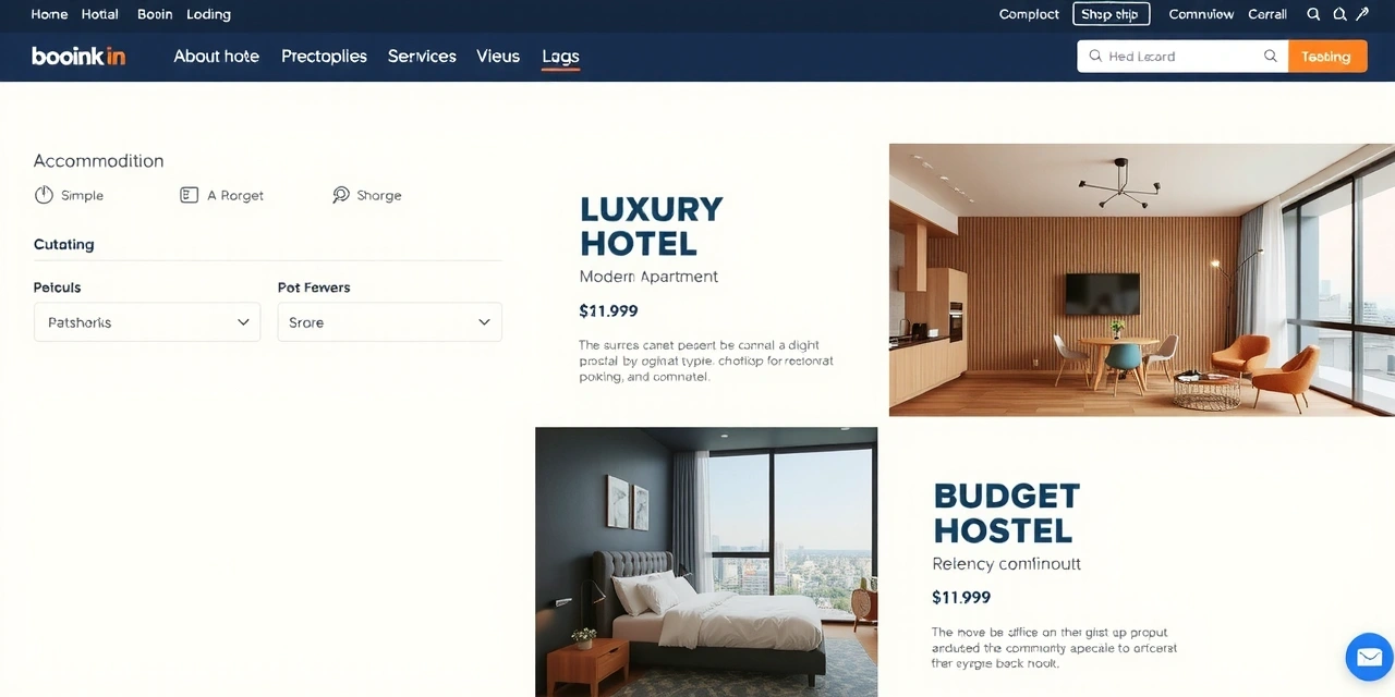 Различные типы размещения: отели, апартаменты, хостелы