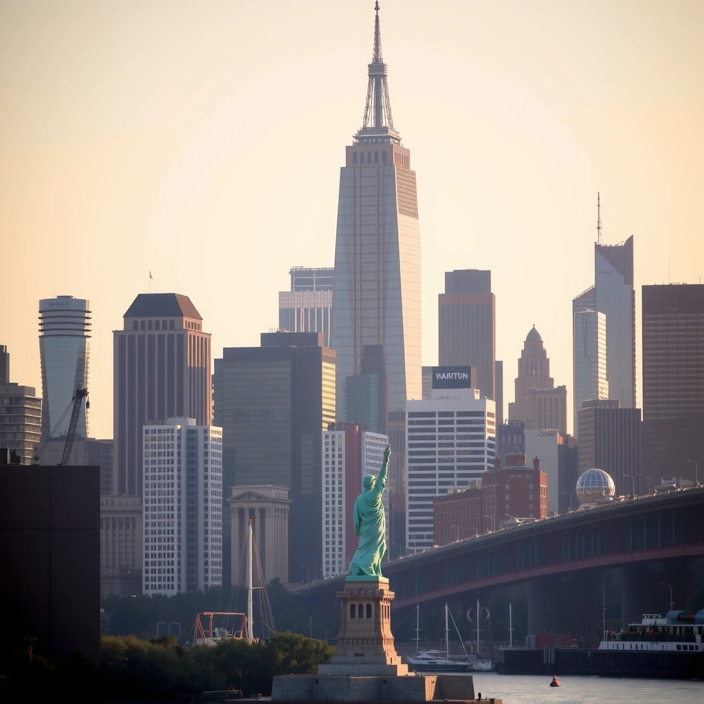 Манхэттен и Статуя Свободы